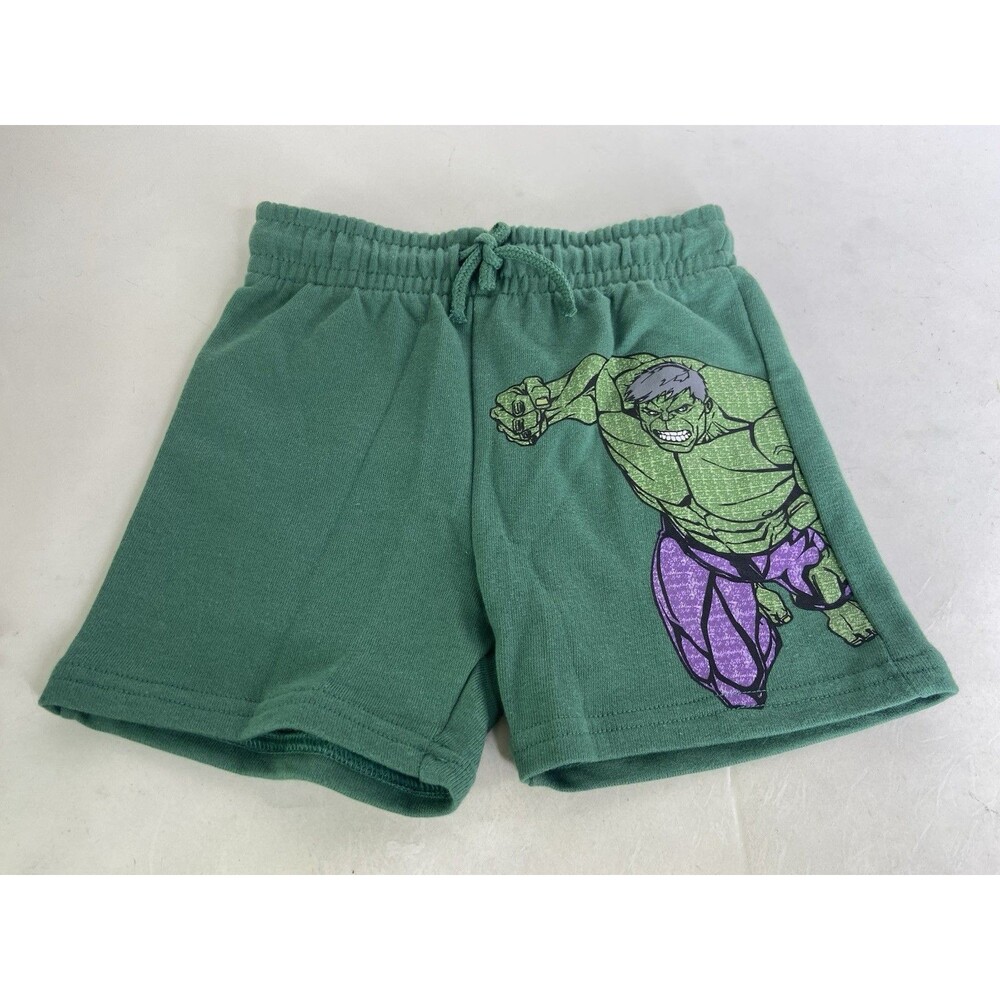 Marvel Comics The Hulk Superhero Boys Size 3T 3-4 Soft Knit Pull On Shorts